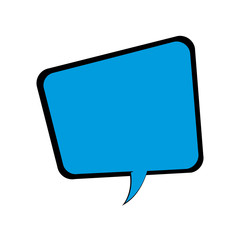 blue speech bubble talking comic vector illustration design