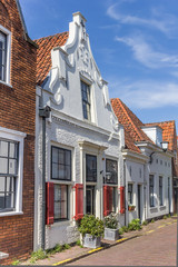 Little white house in the historical city of Naarden