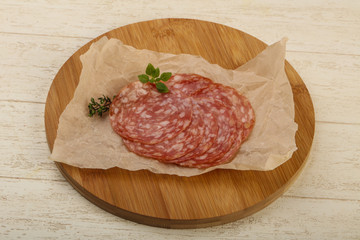 Sliced salami