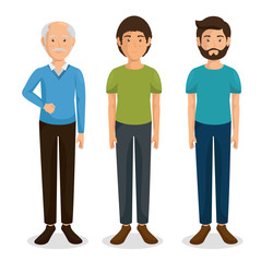 family group characters icon vector illustration design