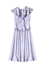 Violet dress isolated