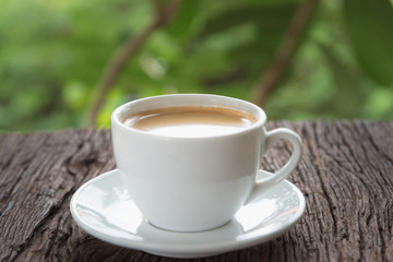 Coffee cup and beans