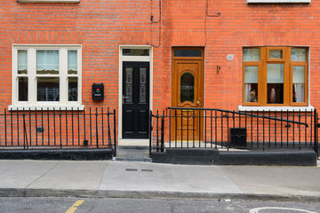 traditional english  houses entrance
