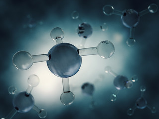 Methane Molecule Image. 3D rendering