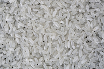 Closeup of rice on the black background