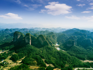 Obraz premium China's Taoist shrine. Landscape of Karst, Jiangxi Mount Longhu, 5A scenic spot