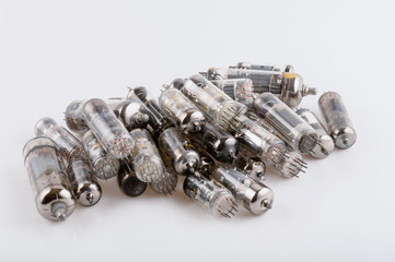 history old electronic radio tube