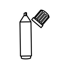 highlighter pen isolated icon vector illustration design