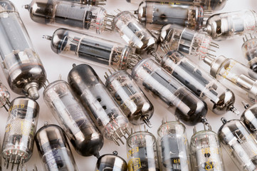 history old electronic radio tube