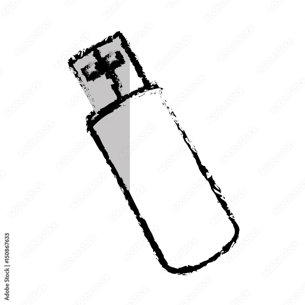 Poster usb memory isolated icon vector illustration design