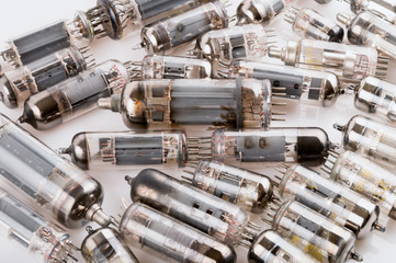 history old electronic radio tube