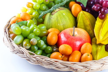Harvest juicy fruit , illustration isolated on white