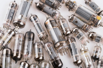history old electronic radio tube