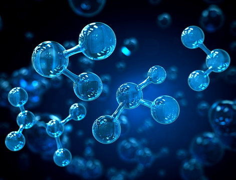 Abstract atom or molecule background