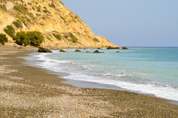 View of the Pebbles beach
