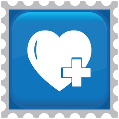 Obraz premium heart plus icon