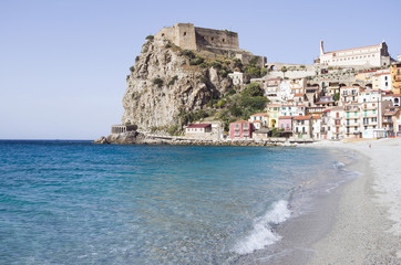 Fototapeta na wymiar seascape of Scilla, Calabria, Italy