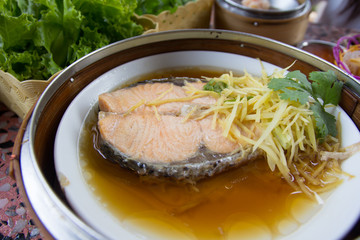 Steamed Salmon Fish