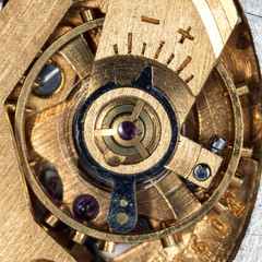 clockwork old mechanical USSR watch, high resolution and detail