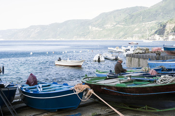 fishing boat near the sea, Chianalea, Scilla, Calabria, Italy