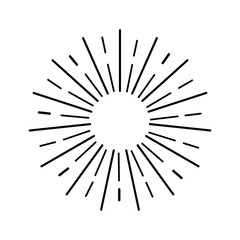 Fototapeta premium Sun rays on a white background.Vector