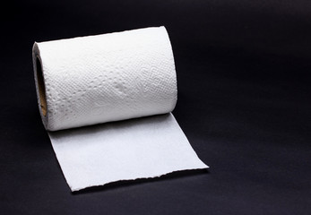White Tissue Paper on Black Background