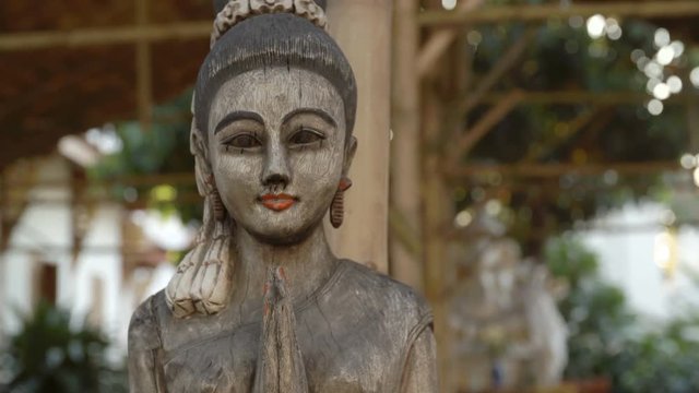 Thai traditional  wooden statue
