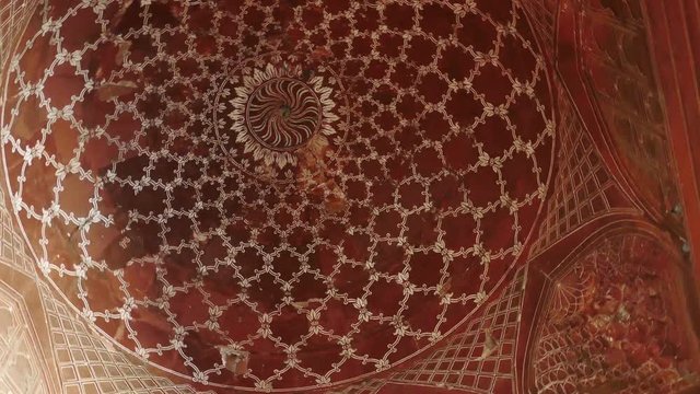 Dome details in Taj Mahal. Agra, India.