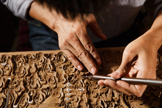 Woodworking engraving