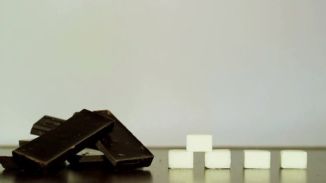Chocolate and white sugar.
