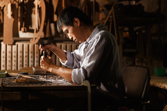 Woodworking engraving