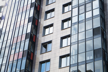 Fototapeta na wymiar part of the facade of a modern residential complex