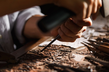 Woodworking engraving