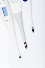 Electronic modern thermometer isolated