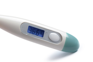 Electronic modern thermometer isolated