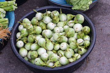 Vegetables in the market.