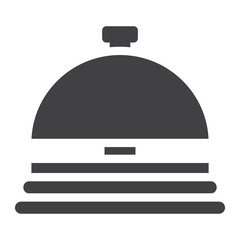 Hotell bell solid icon, Travel and tourism, reception service vector graphics, a filled pattern on a white background, eps 10.