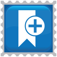 Obraz premium bookmark plus icon