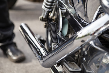 Fototapeta na wymiar Motorcycle detail as background