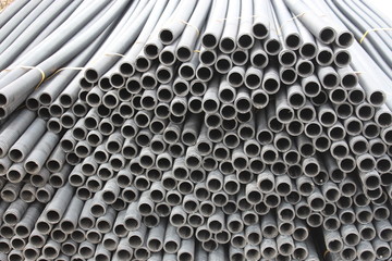 black corrugated plastic pipes