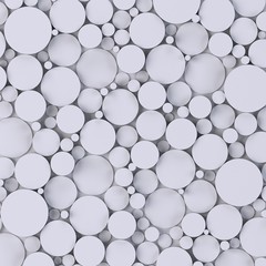 Abstract grey circles 3D render