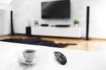 Modern apartment with home theater