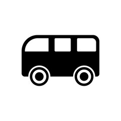 Pictogram bus icon. Black icon on white background.