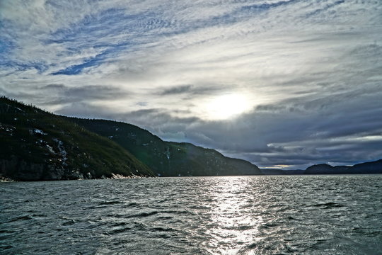Saguenay Fjord in the evening