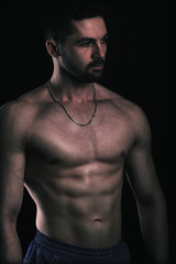 Fototapeta premium Sexy man posing shirtless