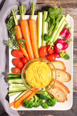 vegetable and dips