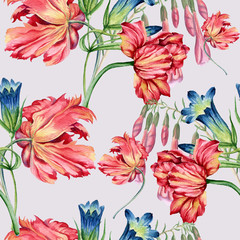 Background of flowers. Seamless pattern. 