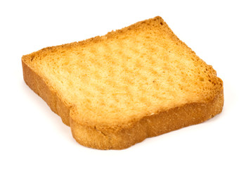 Bread rusk isolated on white background