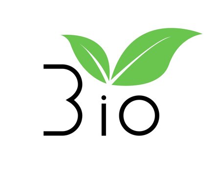 logo bio con foglia verde