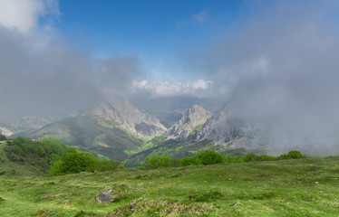 Landscape at Urkiola park in Basque Country